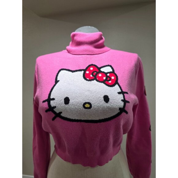 Hello Kitty Pink Turtleneck Sweater By Shein X Hello Kitty & Friends OXL Cotton - Picture 5 of 6